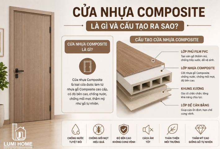 Cửa nhựa Composite là gì và cấu tạo chi tiết ra sao?