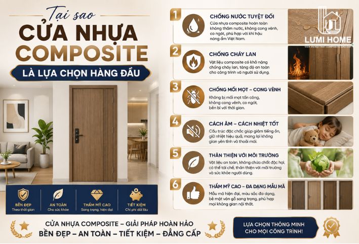 Tại sao cửa nhựa composite cho chung cư lại là lựa chọn hàng đầu?