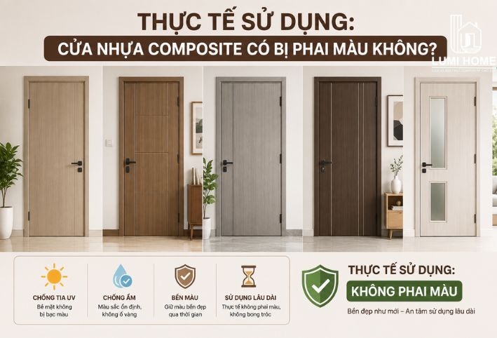 Thực tế sử dụng: Cửa nhựa Composite có bị phai màu không?