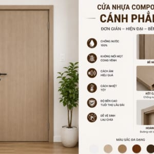 Đặc điểm và ứng dụng của cửa nhựa Composite cánh phẳng