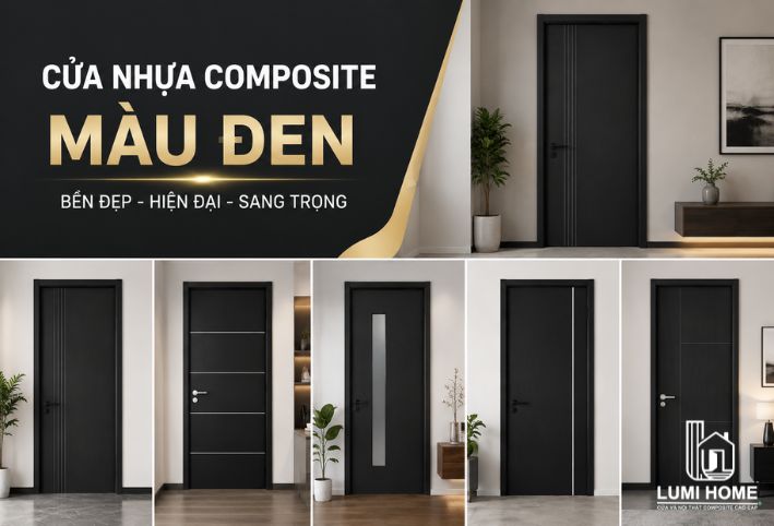 cua-nhua-composite-mau-den-sang-trong-hien-dai Mẫu cửa nhựa Composite màu đen cao cấp cho không gian nội thất hiện đại