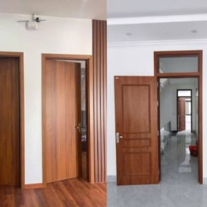 Các mẫu cửa nhựa composite 1 cánh đẹp, hiện đại cho phòng ngủ gia đình