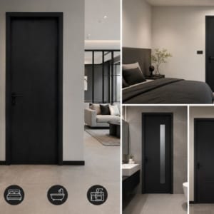 Các ưu điểm vượt trội của cửa nhựa Composite màu đen