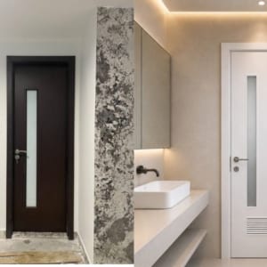 cửa nhựa composite ô kính đa dạng phong cách thiết kế