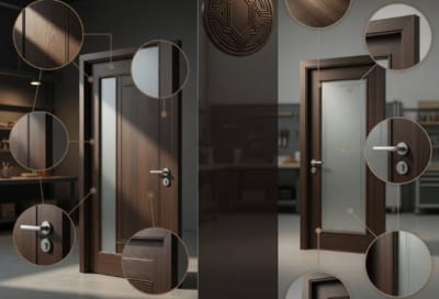 CỬA NHỰA COMPOSITE Ô KÍNH