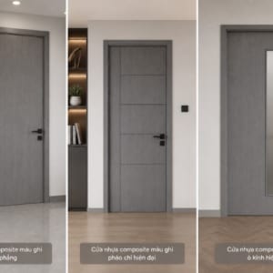 Các tone màu ghi phổ biến của cửa nhựa Composite và gợi ý ứng dụng