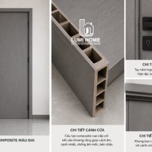 Các tone màu ghi phổ biến của cửa nhựa Composite và gợi ý ứng dụng