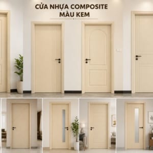 Cửa nhựa Composite màu kem - Giải pháp nội thất tinh tế cho nhà hiện đại