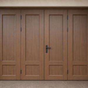 Thi công lắp đặt cửa nhựa composite 4 cánh hiện đại cho không gian nhà ở