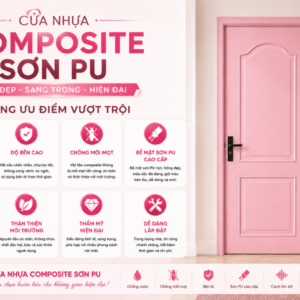 Cửa nhựa composite sơn PU cao cấp