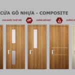 Mẫu cửa gỗ nhựa composite đẹp lắp đặt cho không gian nội thất