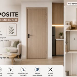 Giải pháp cửa nhựa Composite tối ưu không gian cho căn hộ chung cư nhỏ