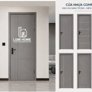 Cửa nhựa Composite màu ghi - Điểm nhấn hiện đại cho nội thất
