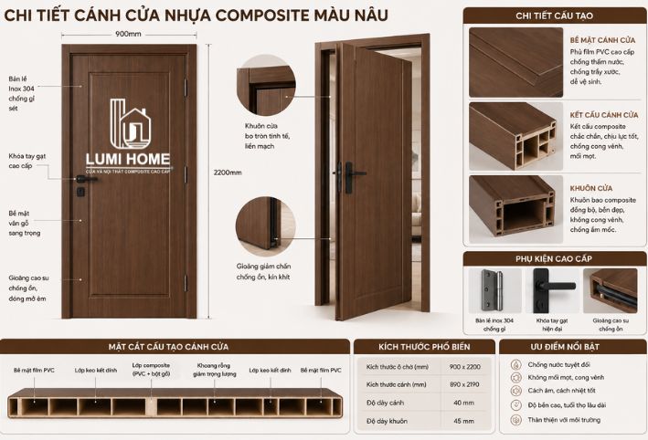 cua-nhua-composite-mau-nau (1) Cửa nhựa Composite màu nâu - Đẳng cấp và ấm áp cho ngôi nhà hiện đại