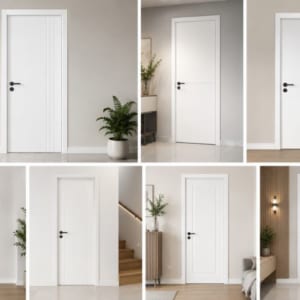 Bộ sưu tập mẫu cửa nhựa Composite màu trắng đẹp và hiện đại nhất