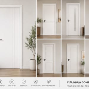 Bộ sưu tập mẫu cửa nhựa Composite màu trắng đẹp và hiện đại nhất