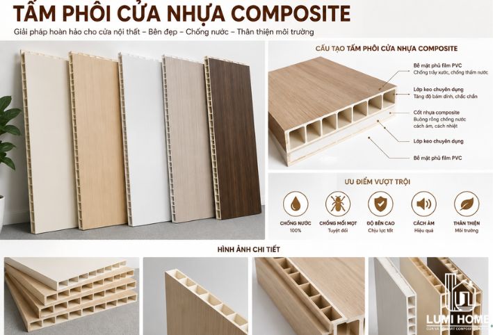 Tấm phôi cửa nhựa composite chất lượng cao